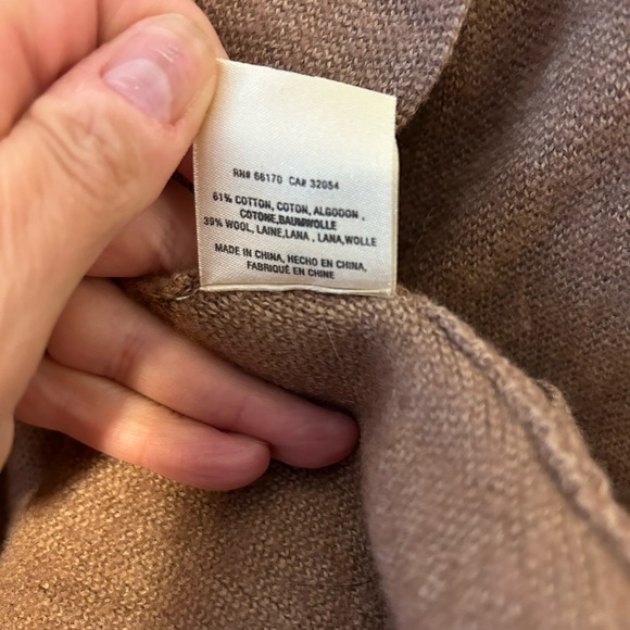 ANTHROPOLOGIE MOTH TAN COTTON WOOL BELTED CARDIGAN JACKET SIZE MEDIUM - Picture 8 of 10